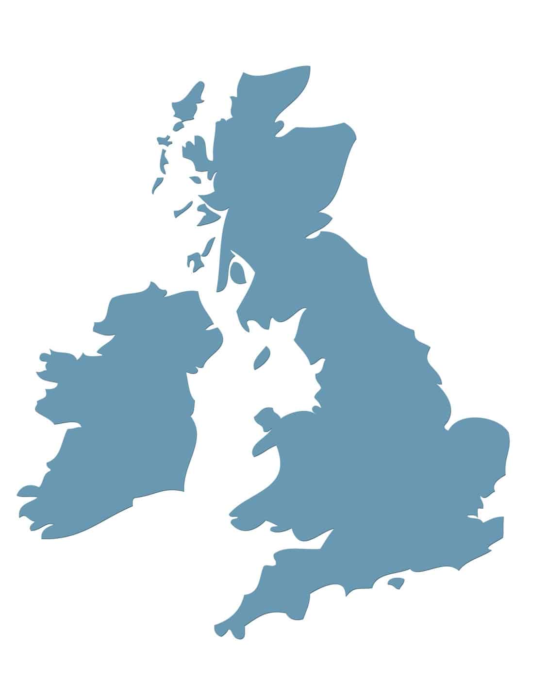 outline map of UK